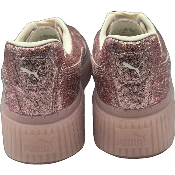 Puma Womens Dinara Shine Metallic Platform Sneakers Pink Sz 8 - Picture 5 of 11